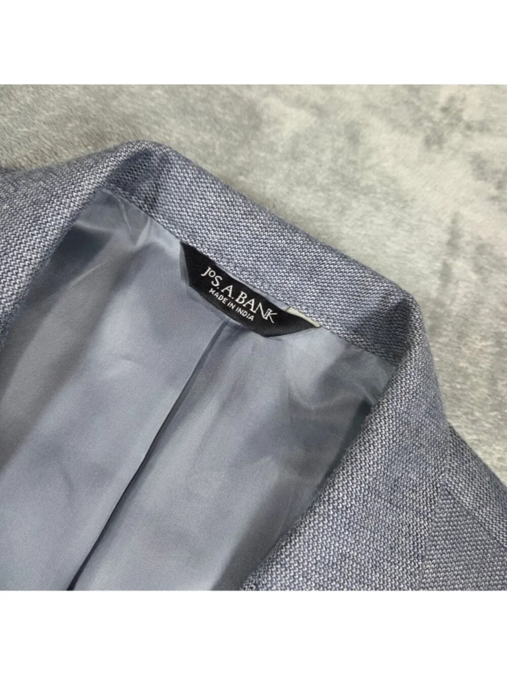 Jos A Bank Sport Coat 44R Blue Hopsack Signature Tailored Fit Blazer Jacket